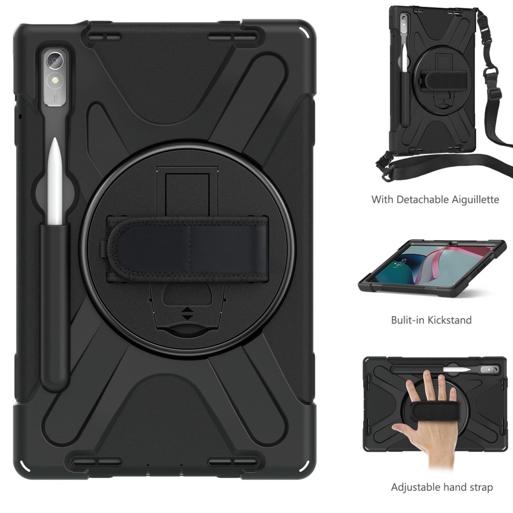 Funda híbrida a prueba de golpes Correa el hombro Lenovo Tab P11 Pro (2nd gen) Negro