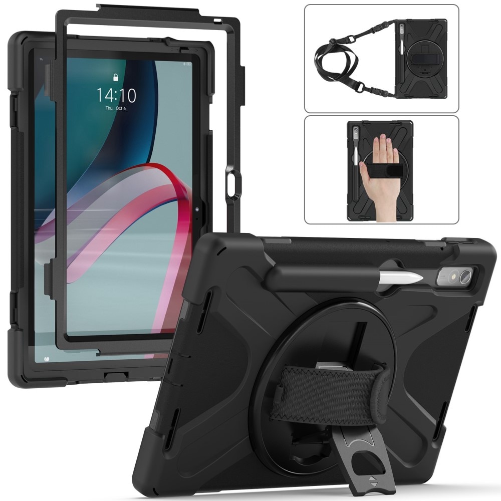 Funda híbrida a prueba de golpes Correa el hombro Lenovo Tab P11 Pro (2nd gen) Negro