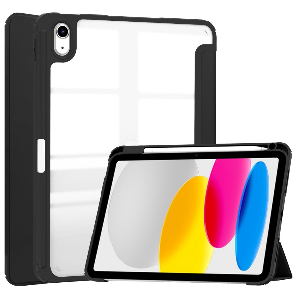 Funda Tri-Fold con portalápices iPad 10.9 10th Gen (2022) negro/transparente