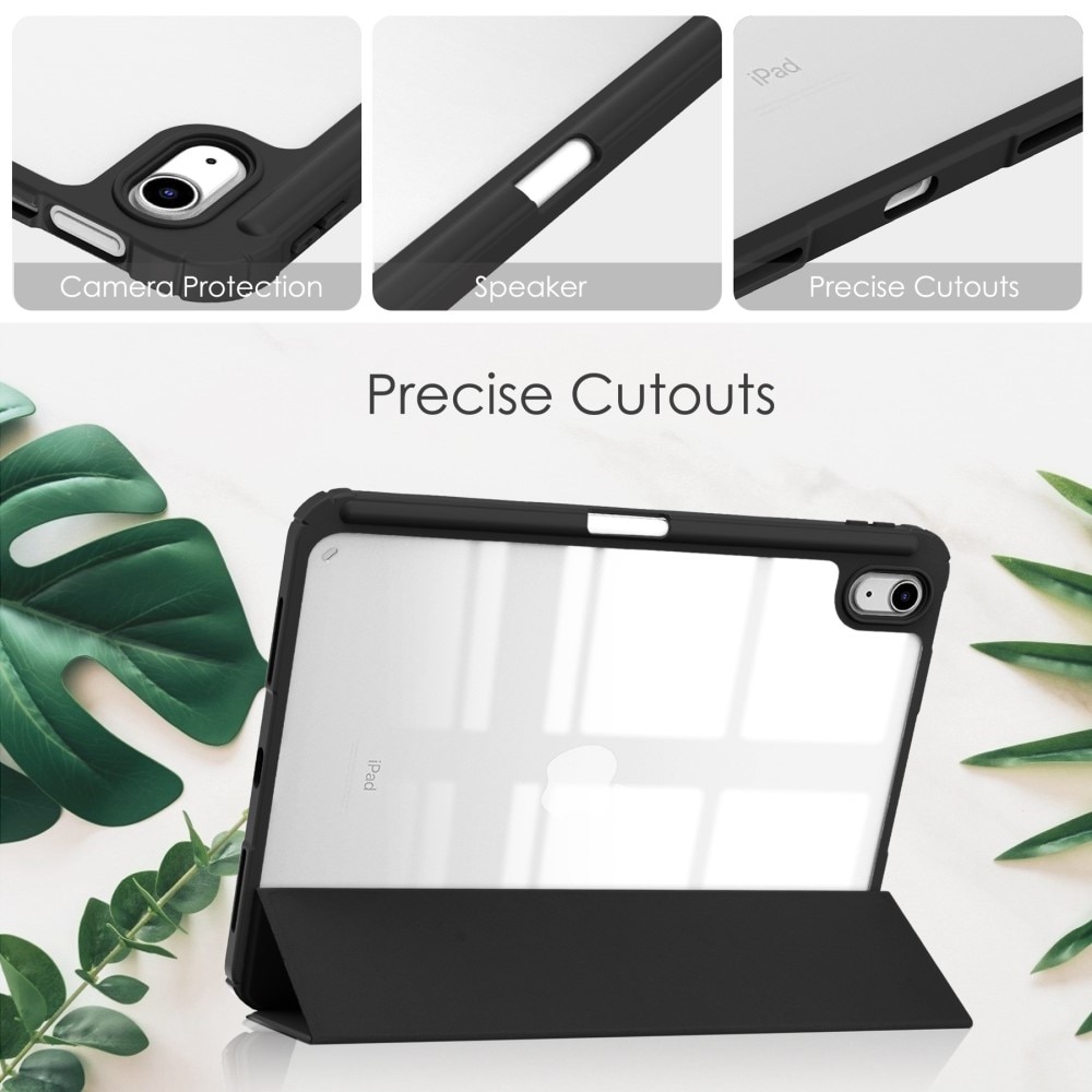 Funda Tri-Fold con portalápices Apple iPad 11 11th Gen (2025) negro/transparente