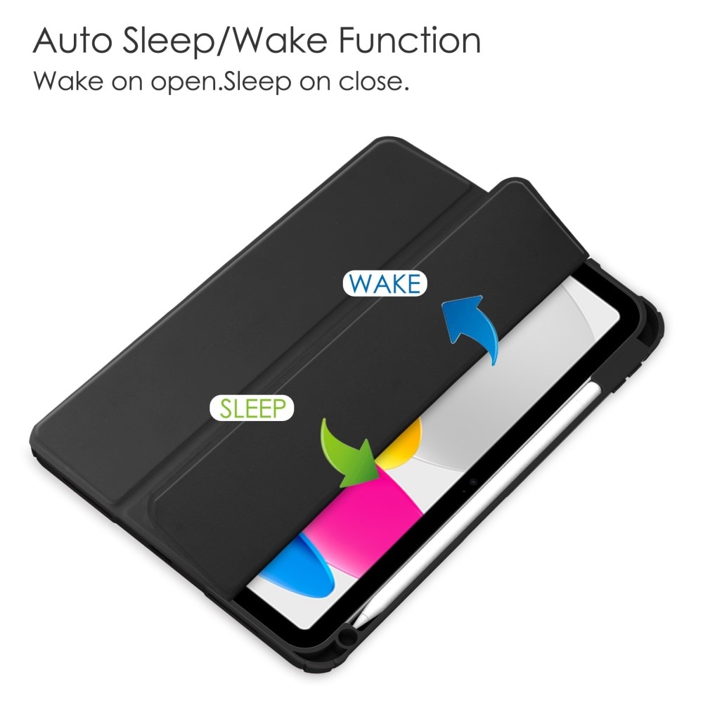 Funda Tri-Fold con portalápices Apple iPad 11 11th Gen (2025) negro/transparente