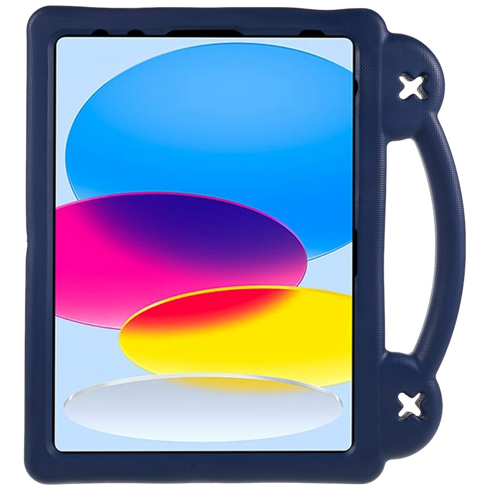 Kickstand Funda a prueba de golpes para niños Apple iPad 11 11th Gen (2025) azul oscuro
