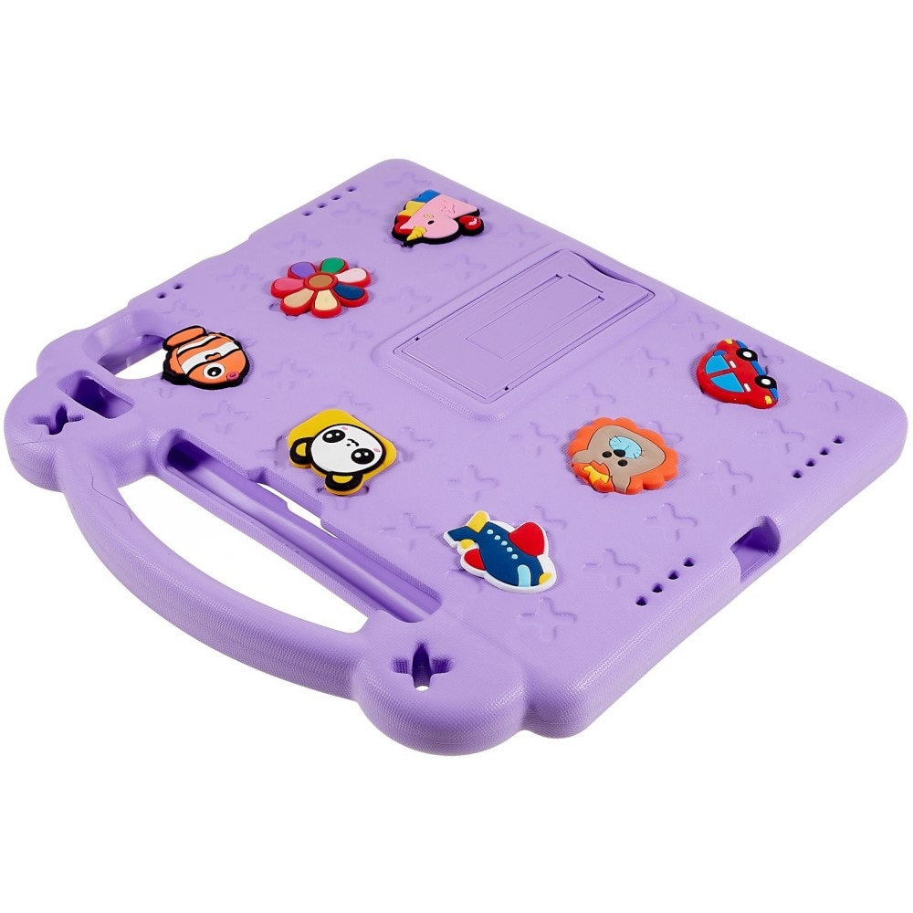 Kickstand Funda a prueba de golpes para niños Apple iPad 11 11th Gen (2025) violeta