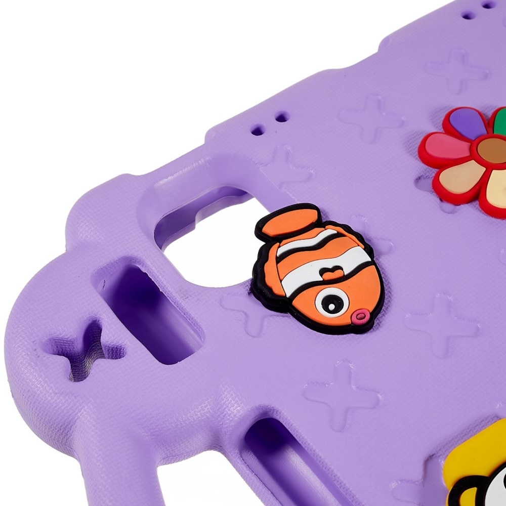 Kickstand Funda a prueba de golpes para niños Apple iPad 11 11th Gen (2025) violeta