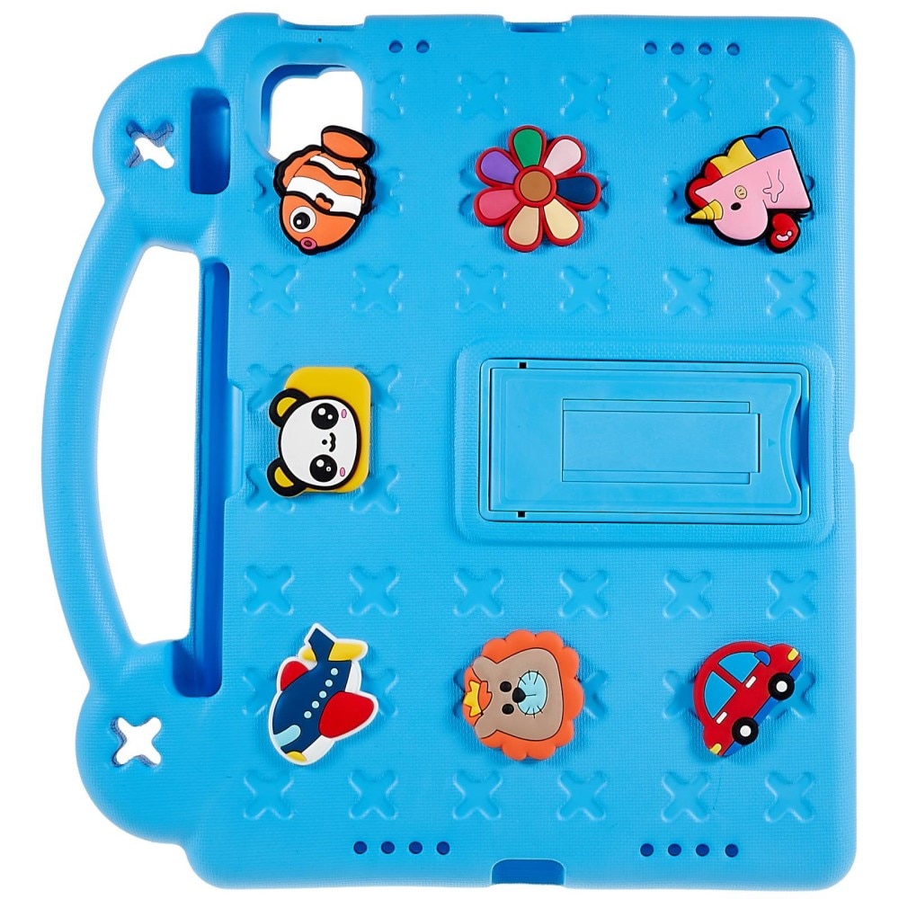 Kickstand Funda a prueba de golpes para niños Apple iPad 11 11th Gen (2025) azul