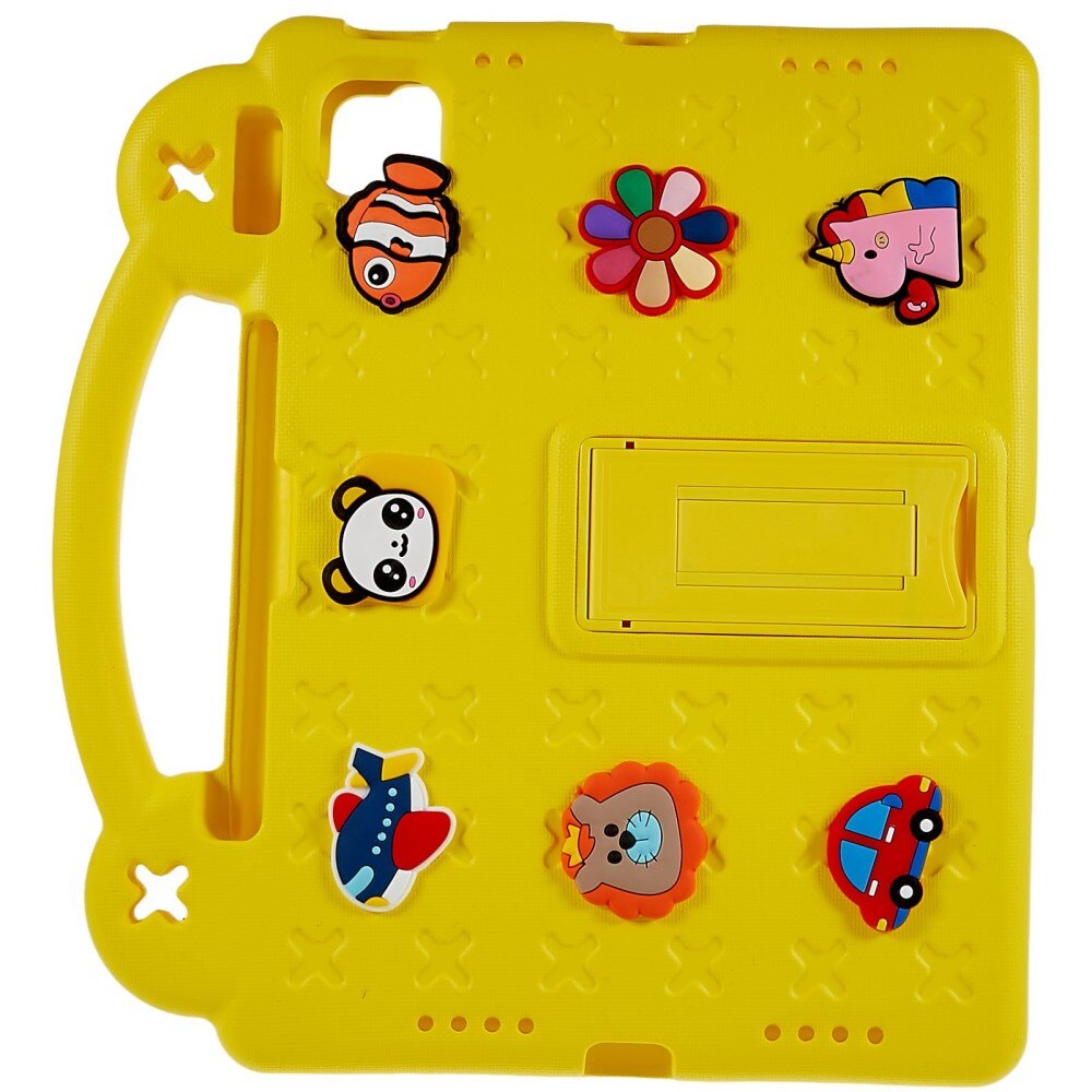 Kickstand Funda a prueba de golpes para niños Apple iPad 11 11th Gen (2025) amarillo