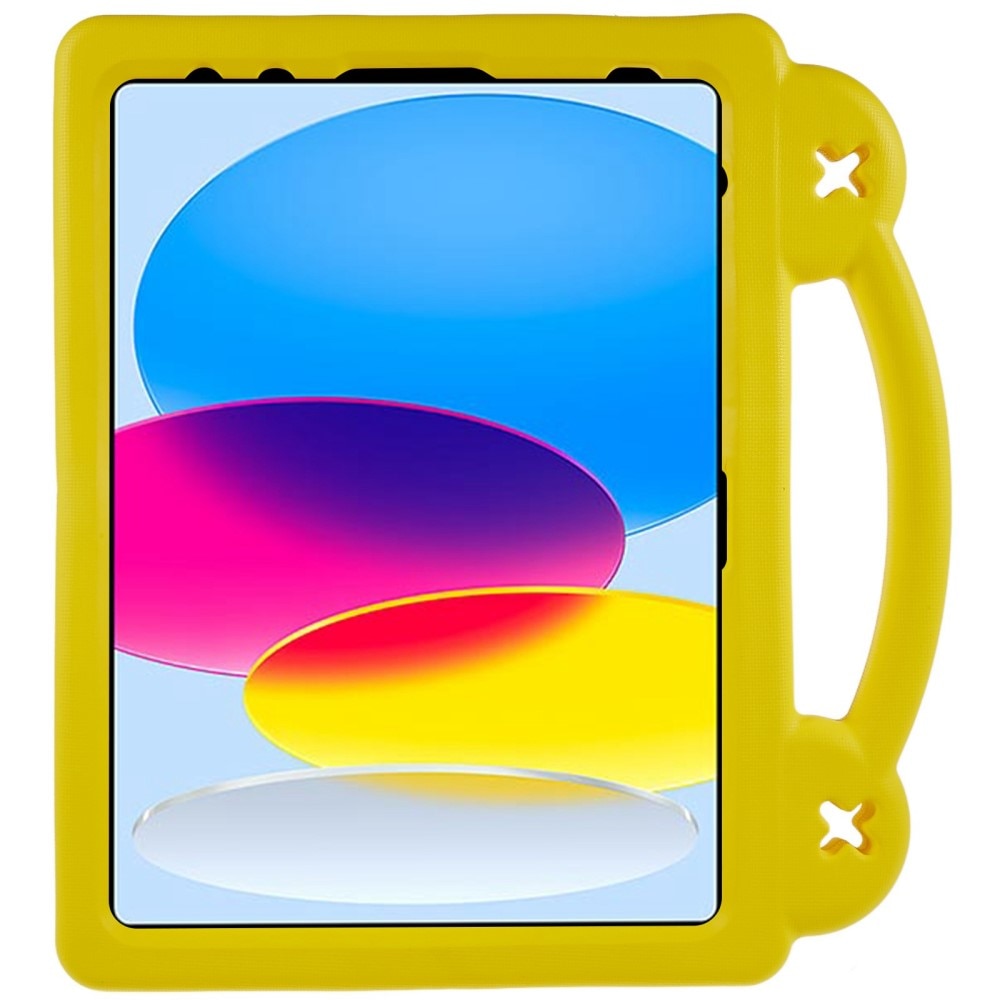 Kickstand Funda a prueba de golpes para niños iPad 10.9 10th Gen (2022) amarillo