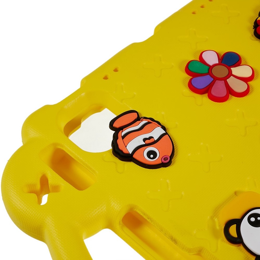 Kickstand Funda a prueba de golpes para niños Apple iPad 11 11th Gen (2025) amarillo