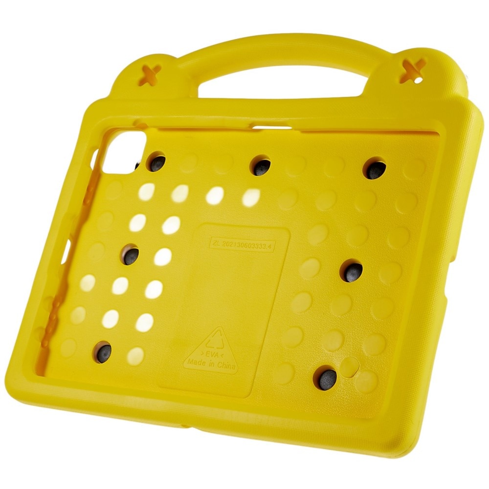 Kickstand Funda a prueba de golpes para niños Apple iPad 11 11th Gen (2025) amarillo