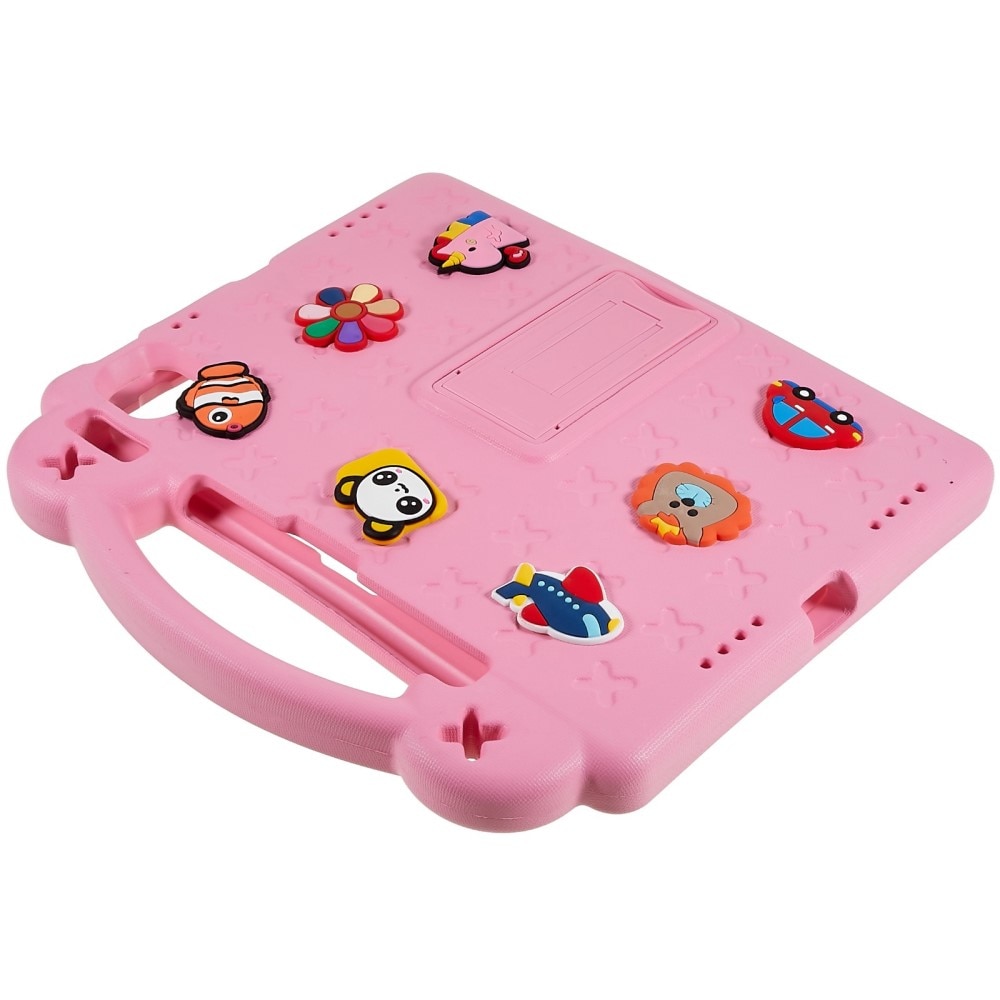 Kickstand Funda a prueba de golpes para niños Apple iPad 11 11th Gen (2025) rosado