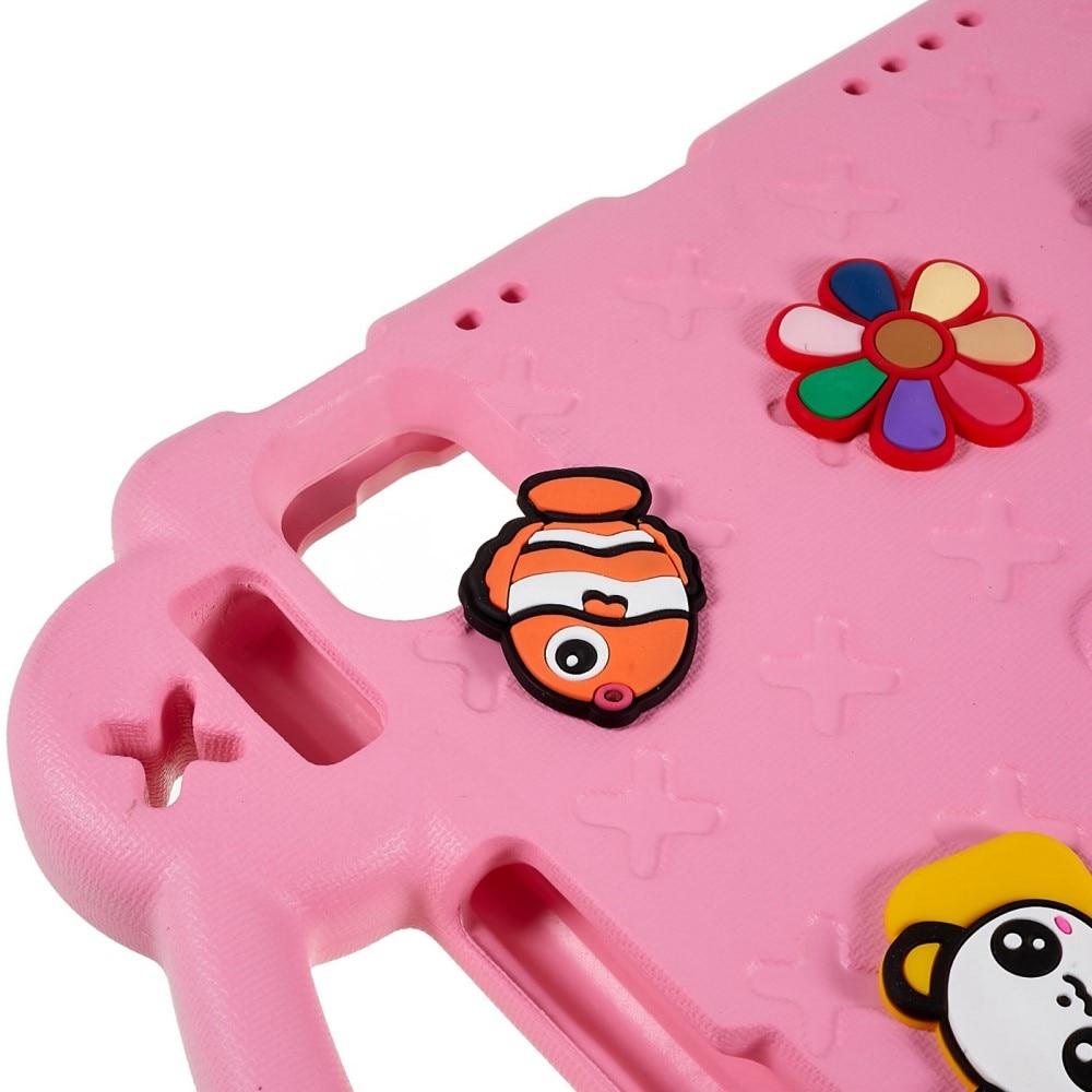 Kickstand Funda a prueba de golpes para niños Apple iPad 11 11th Gen (2025) rosado