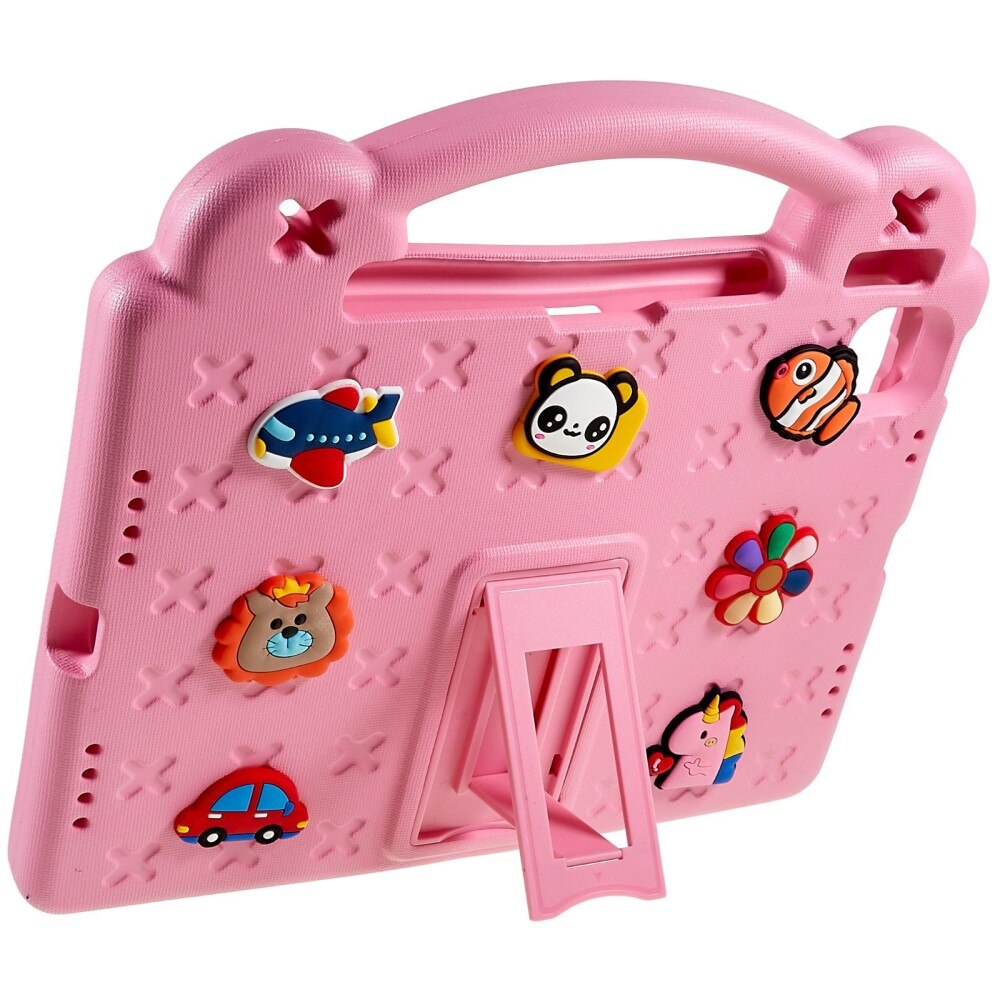Kickstand Funda a prueba de golpes para niños Apple iPad 11 11th Gen (2025) rosado