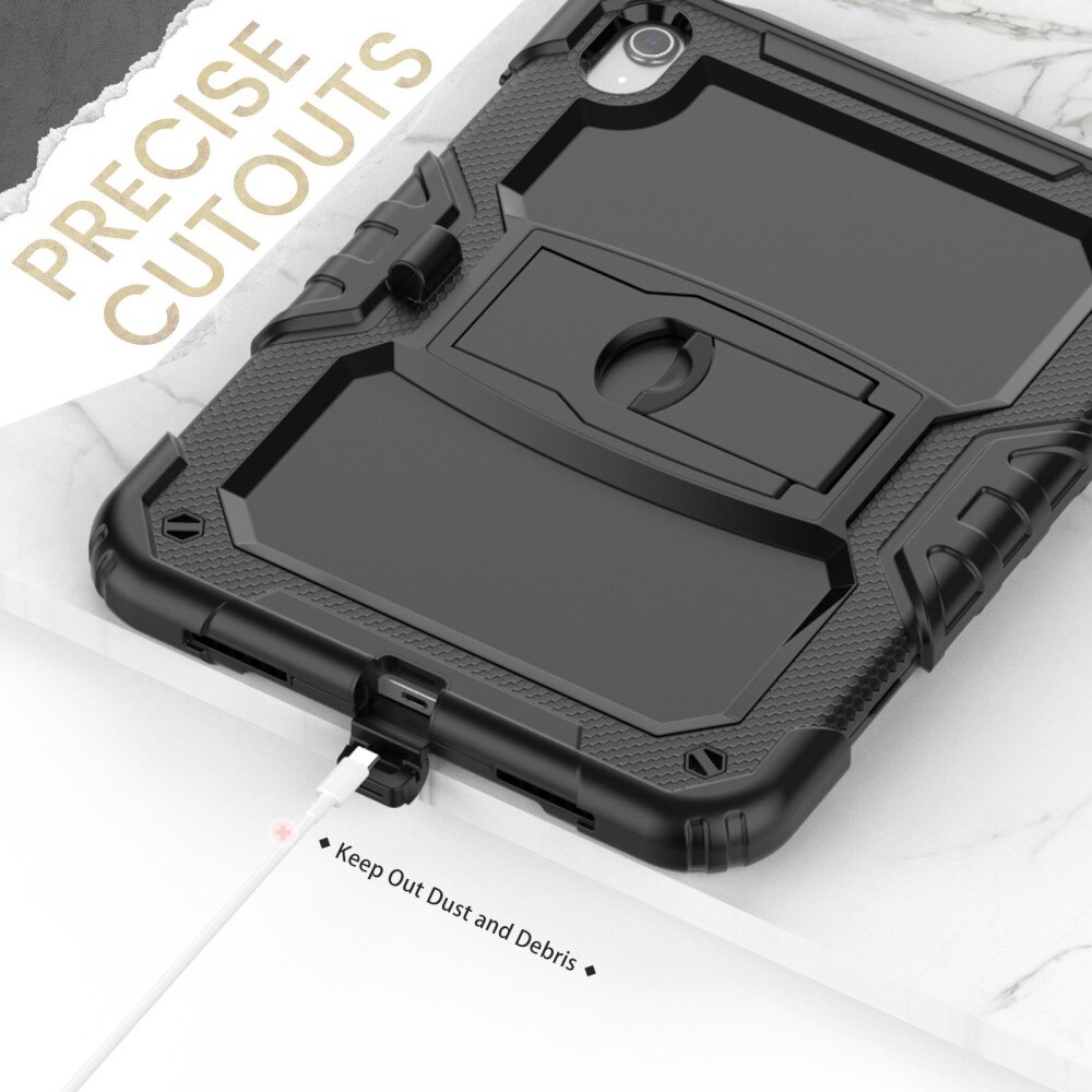Full Cover Rugged Kickstand Case Apple iPad 11 11th Gen (2025) negro