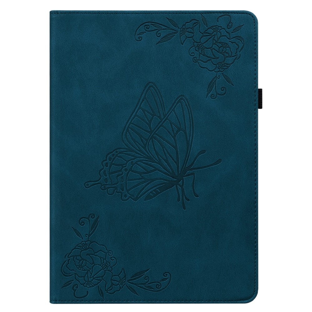 Funda de cuero con mariposas iPad 10.9 10th Gen (2022) azul