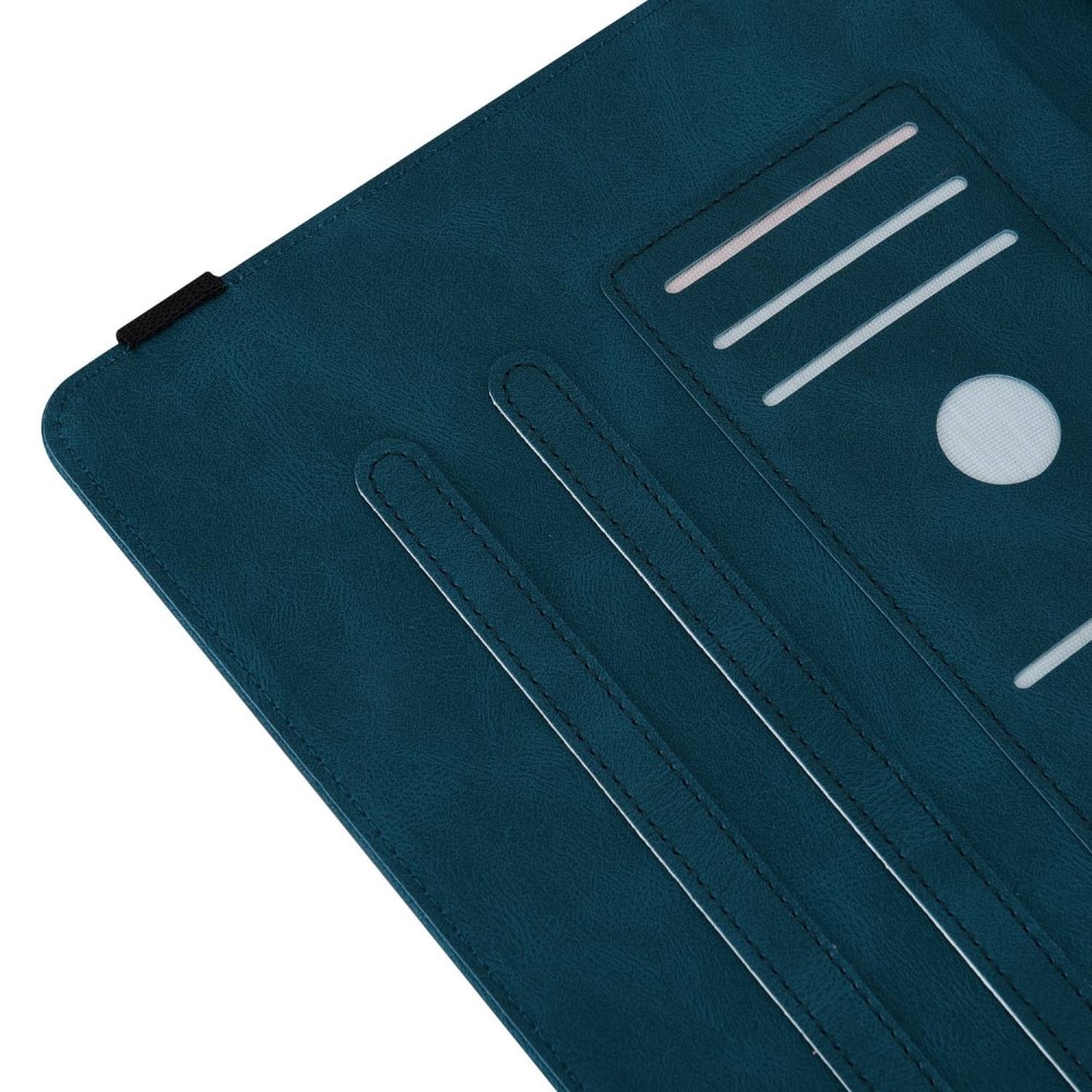 Funda de cuero con mariposas Apple iPad 11 11th Gen (2025) Azul