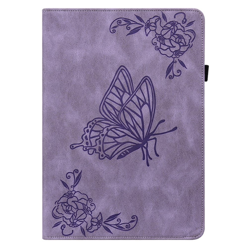 Funda de cuero con mariposas iPad 10.9 10th Gen (2022) violeta