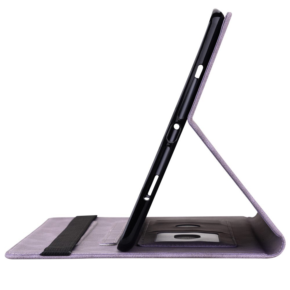 Funda de cuero con mariposas Apple iPad 11 11th Gen (2025) Púrpura