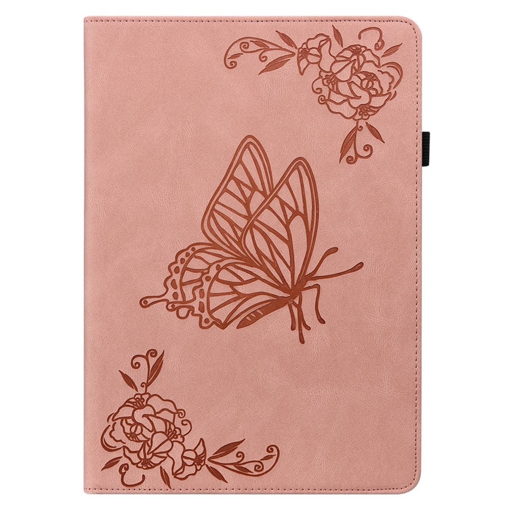 Funda de cuero con mariposas iPad 10.9 10th Gen (2022) rosado