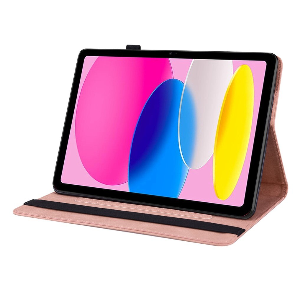 Funda de cuero con mariposas Apple iPad 11 11th Gen (2025) Rosa