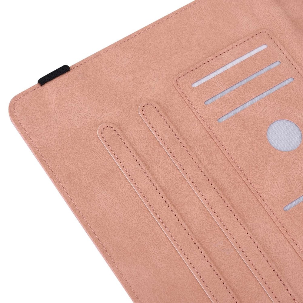 Funda de cuero con mariposas Apple iPad 11 11th Gen (2025) Rosa