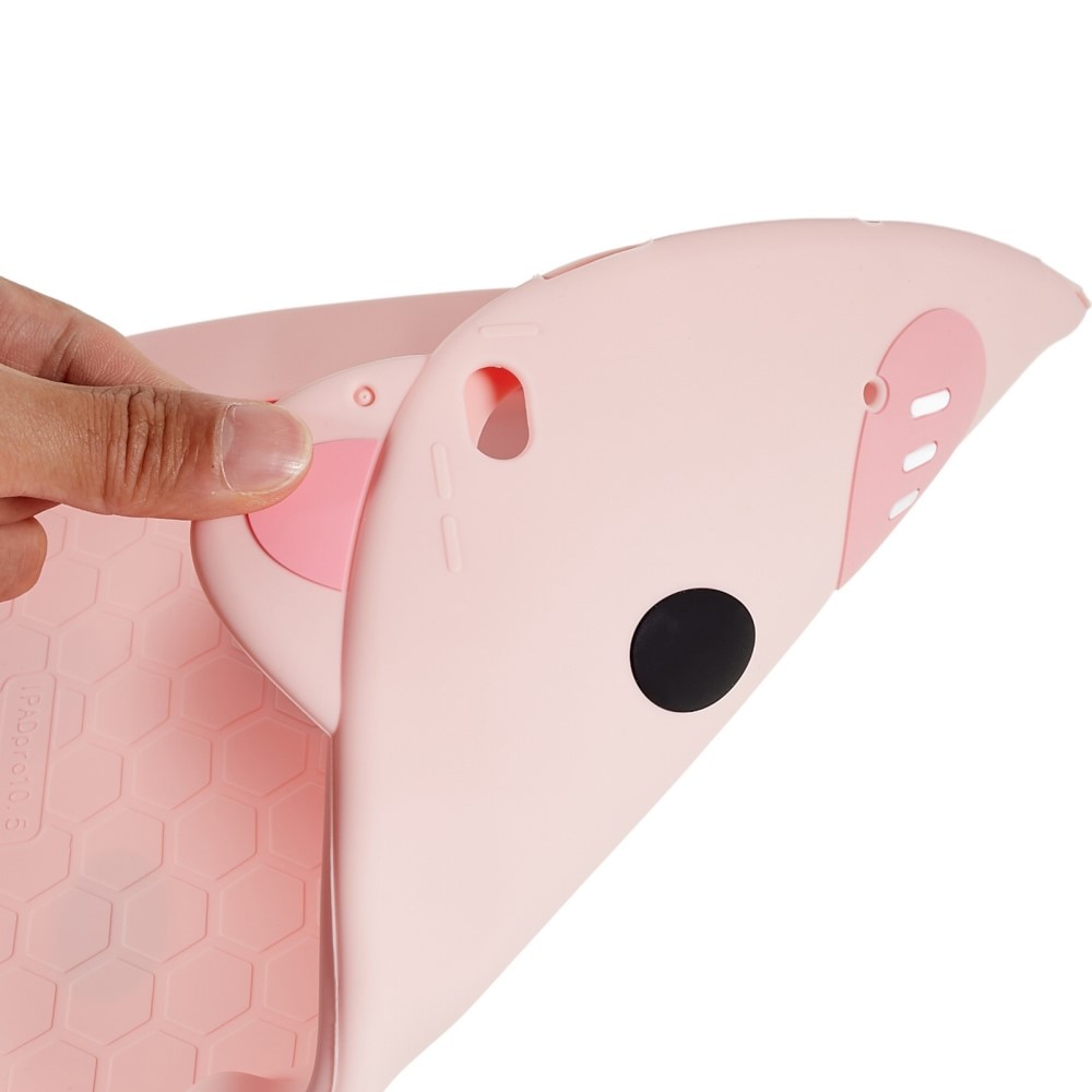 Funda cerdo de silicona para niños para iPad 10.2 9th Gen (2021) rosado