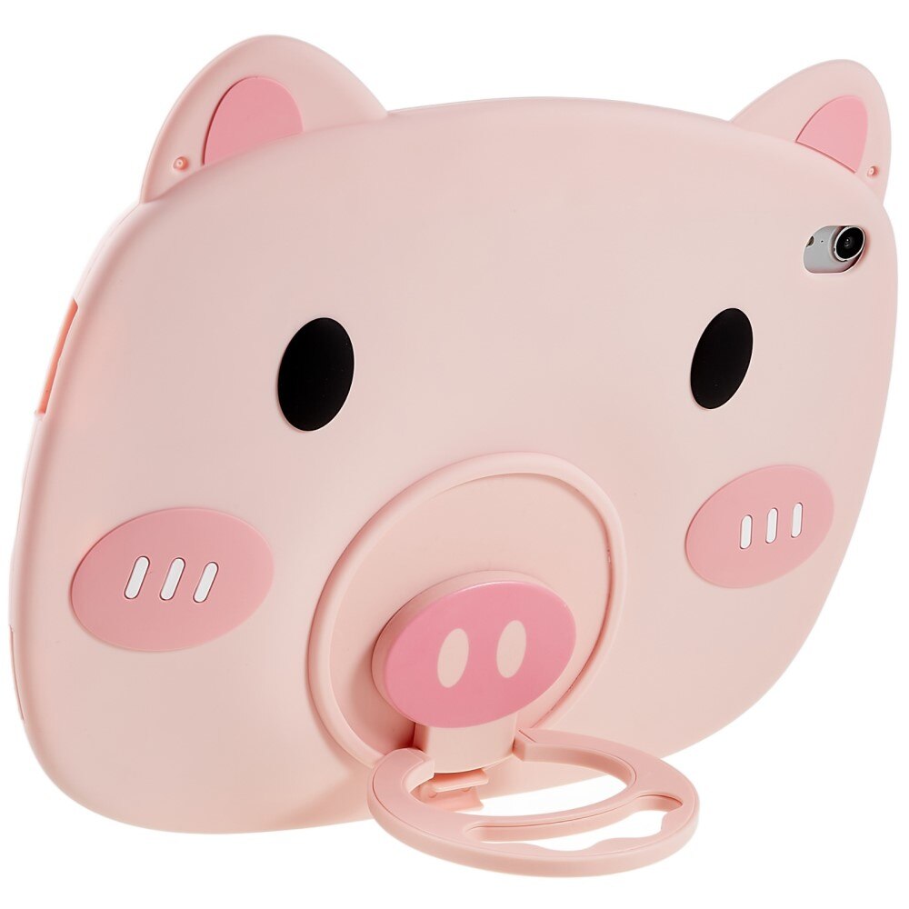 Funda cerdo de silicona para niños para Apple iPad 11 11th Gen (2025) rosado