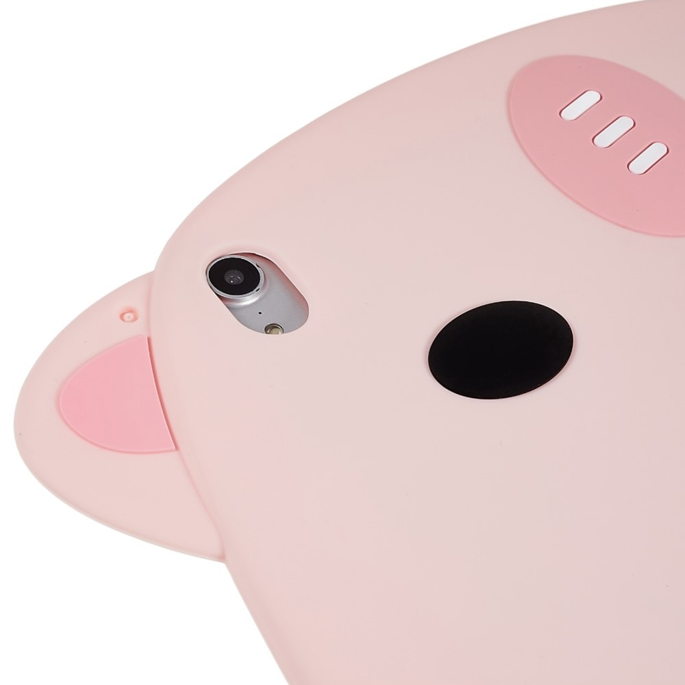 Funda cerdo de silicona para niños para Apple iPad 11 11th Gen (2025) rosado