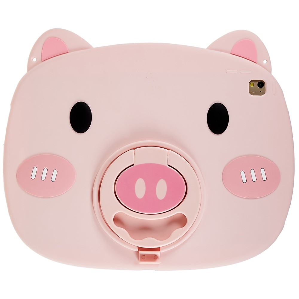 Funda cerdo de silicona para niños para iPad 9.7 5th Gen (2017) rosado