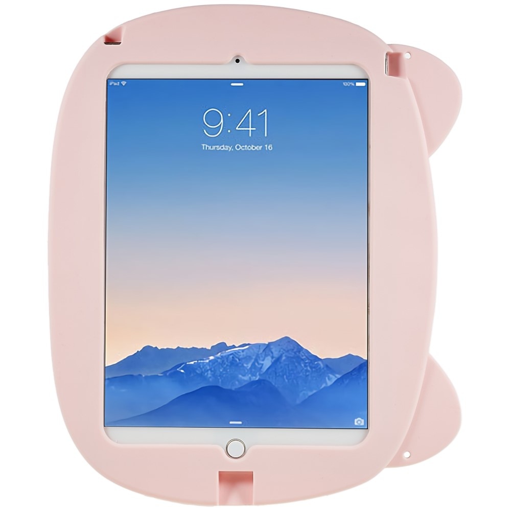 Funda cerdo de silicona para niños para iPad 9.7 5th Gen (2017) rosado