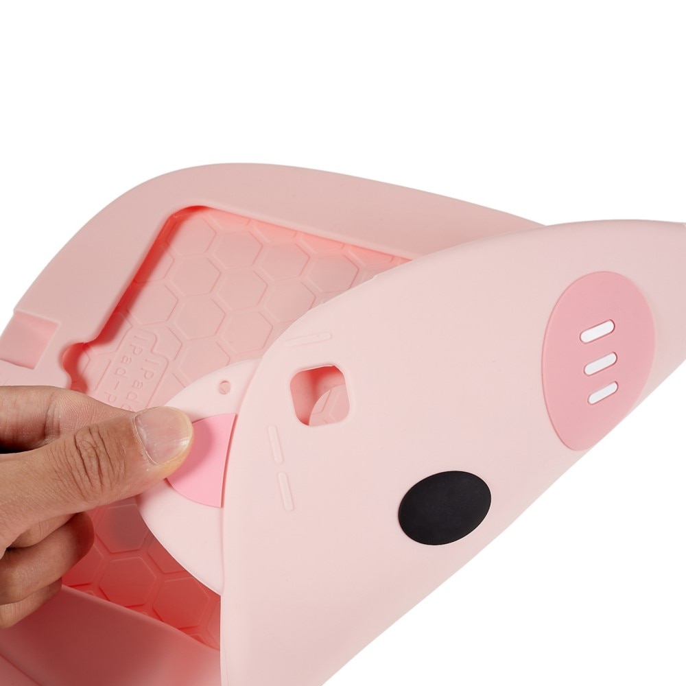 Funda cerdo de silicona para niños para iPad 9.7 5th Gen (2017) rosado