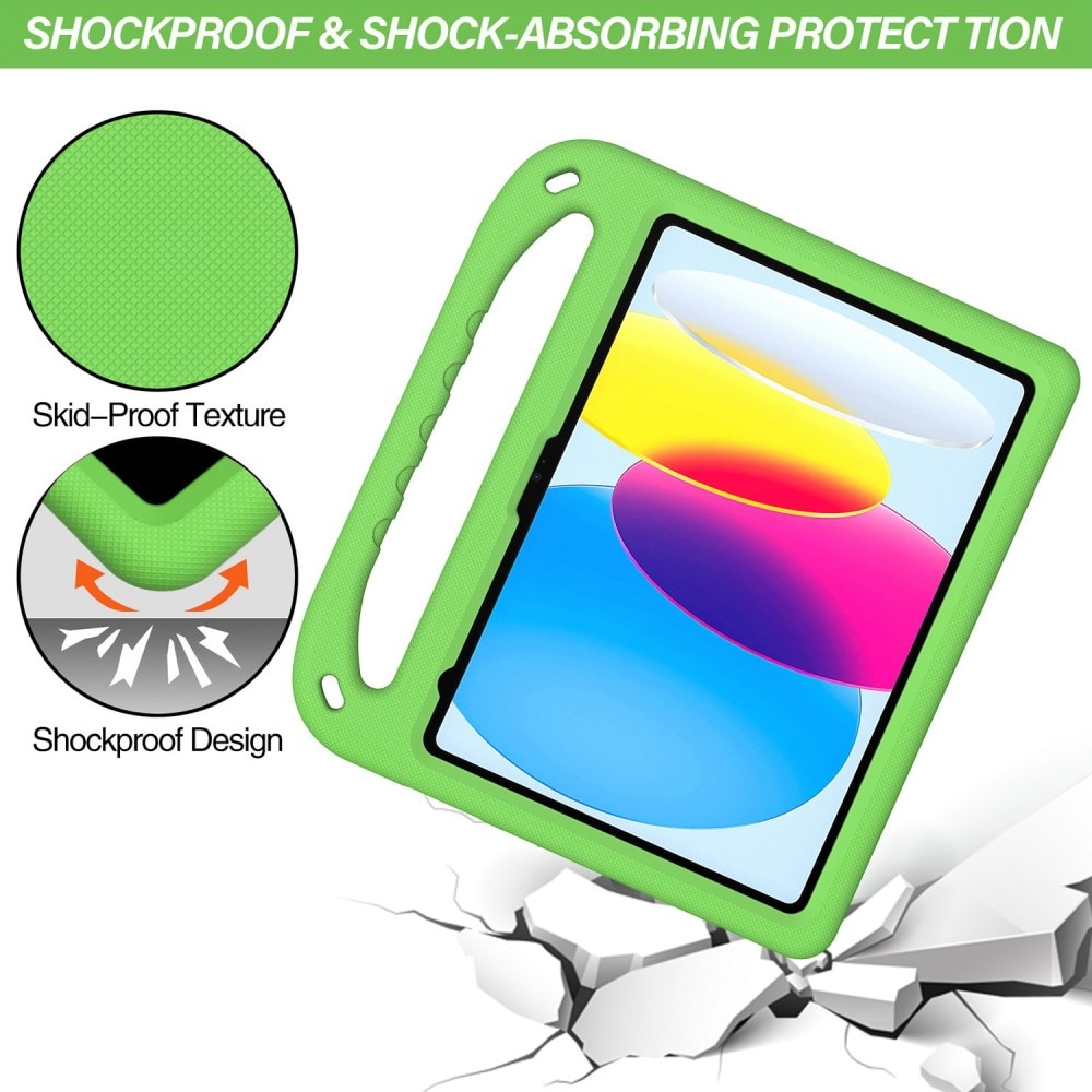 Funda EVA con asa para niños para Apple iPad 11 11th Gen (2025) verde