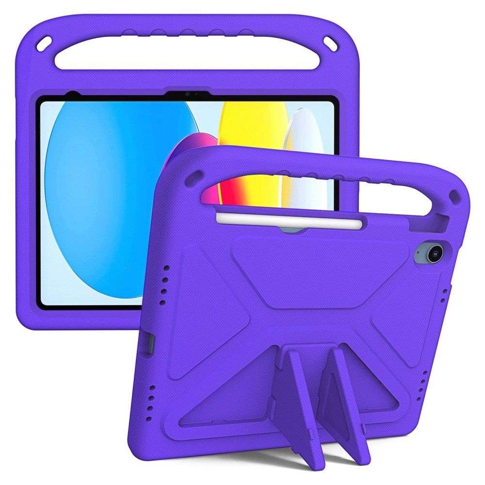 Funda EVA con asa para niños para Apple iPad 10.9 10th Gen (2022) Púrpura