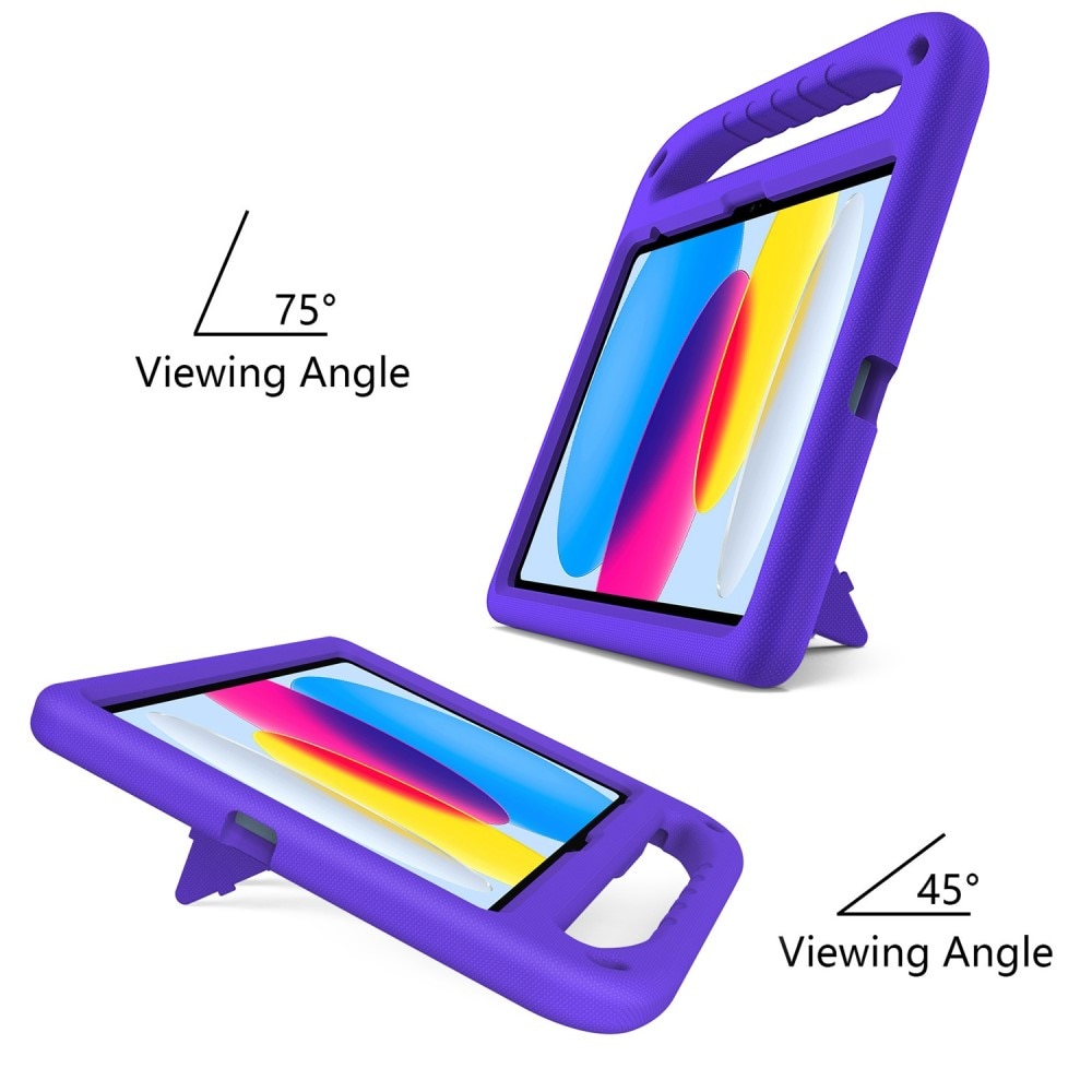 Funda EVA con asa para niños para Apple iPad 10.9 10th Gen (2022) Púrpura