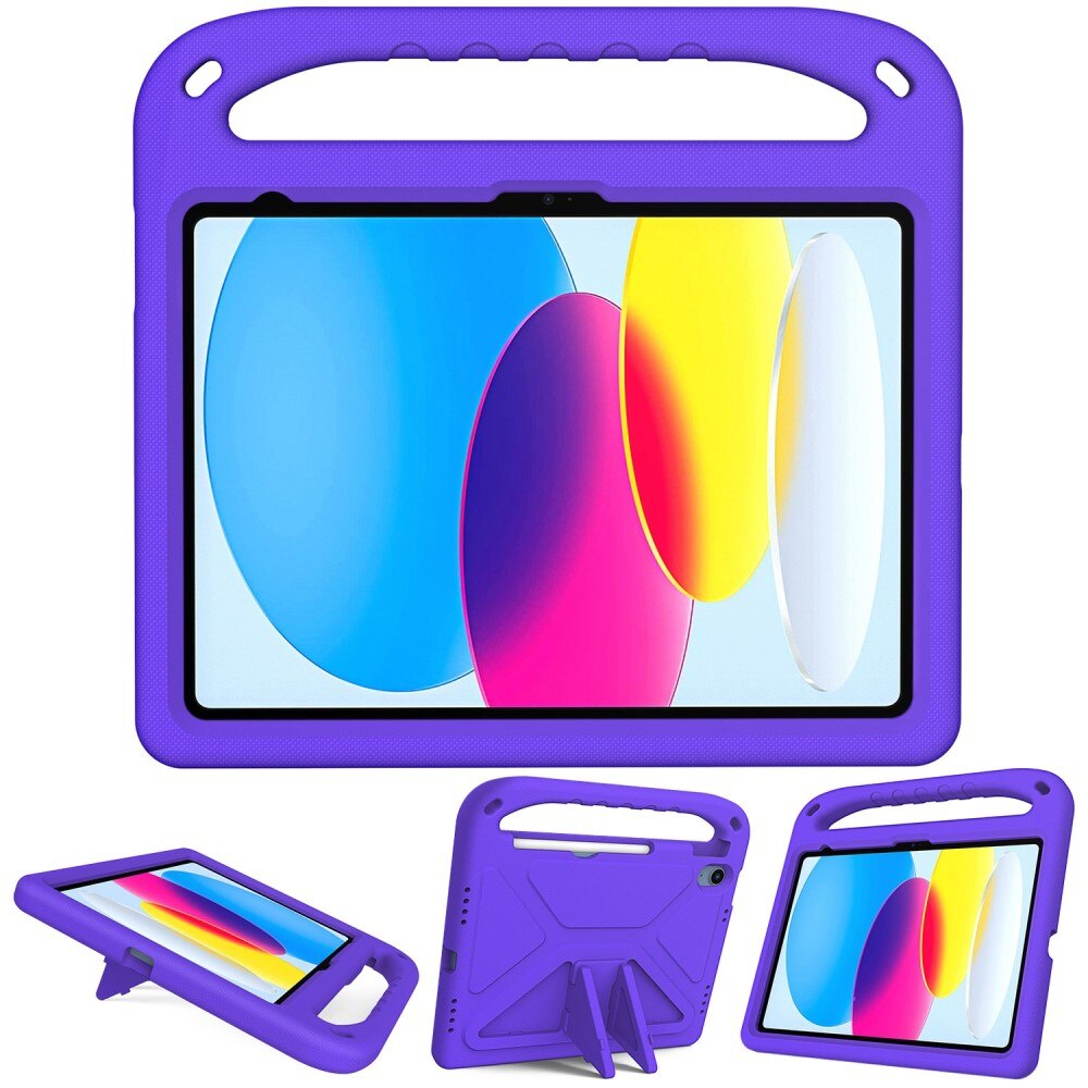 Funda EVA con asa para niños para iPad 10.9 10th Gen (2022) violeta