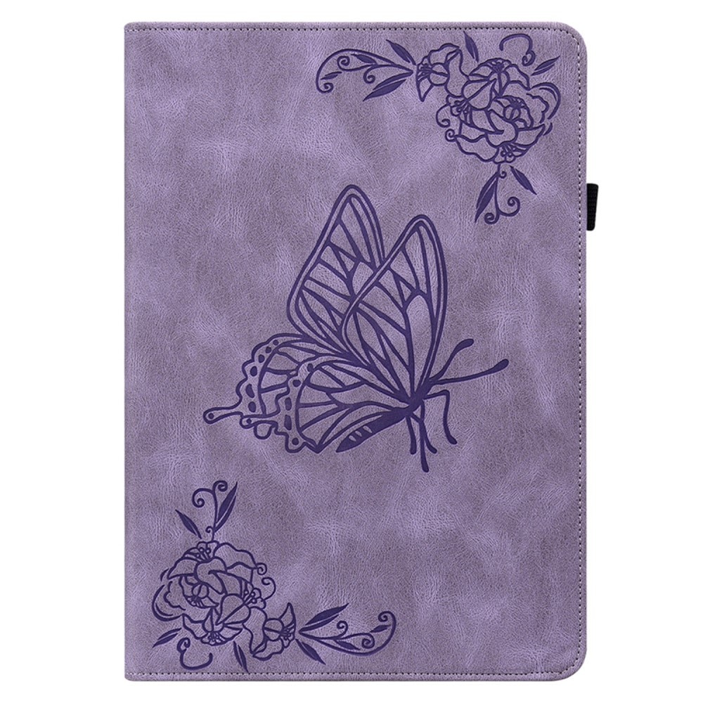 Funda de cuero con mariposas Nokia T21 violeta