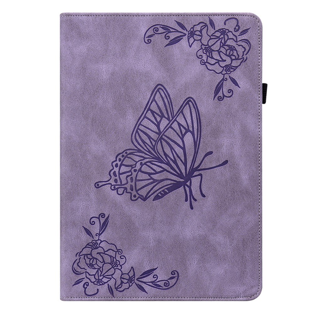 Funda de cuero con mariposas Lenovo Tab M9 violeta