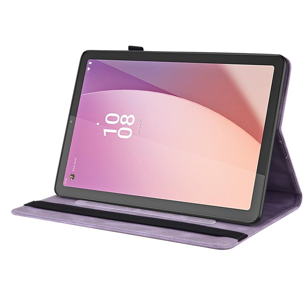 Funda de cuero con mariposas Lenovo Tab M9 Púrpura