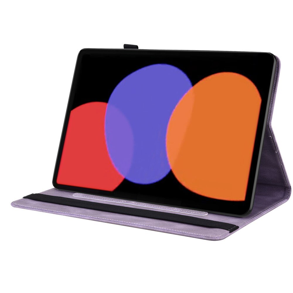Funda de cuero con mariposas Xiaomi Pad 6 Púrpura