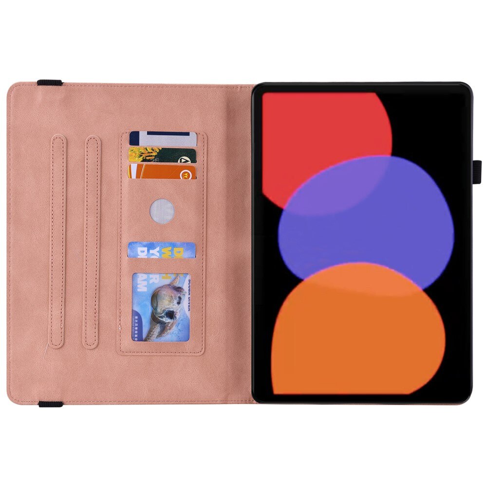 Funda de cuero con mariposas Xiaomi Pad 6 Pro rosado