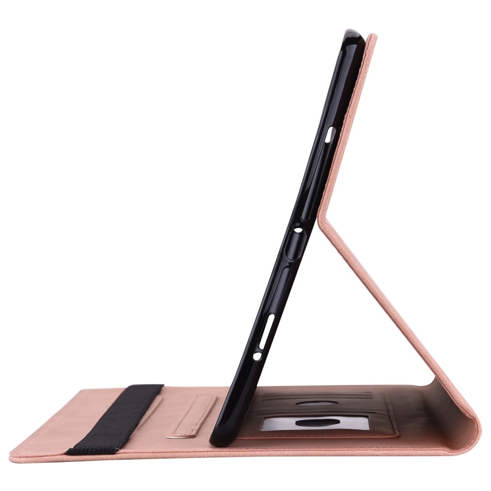 Funda de cuero con mariposas Samsung Galaxy Tab S7 Plus rosado