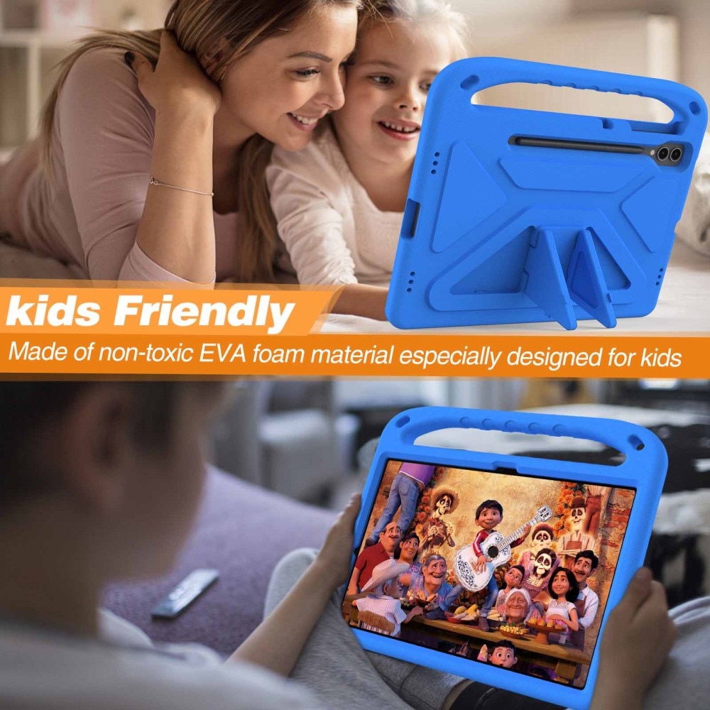 Funda EVA con asa para niños para Samsung Galaxy Tab S7 Plus azul