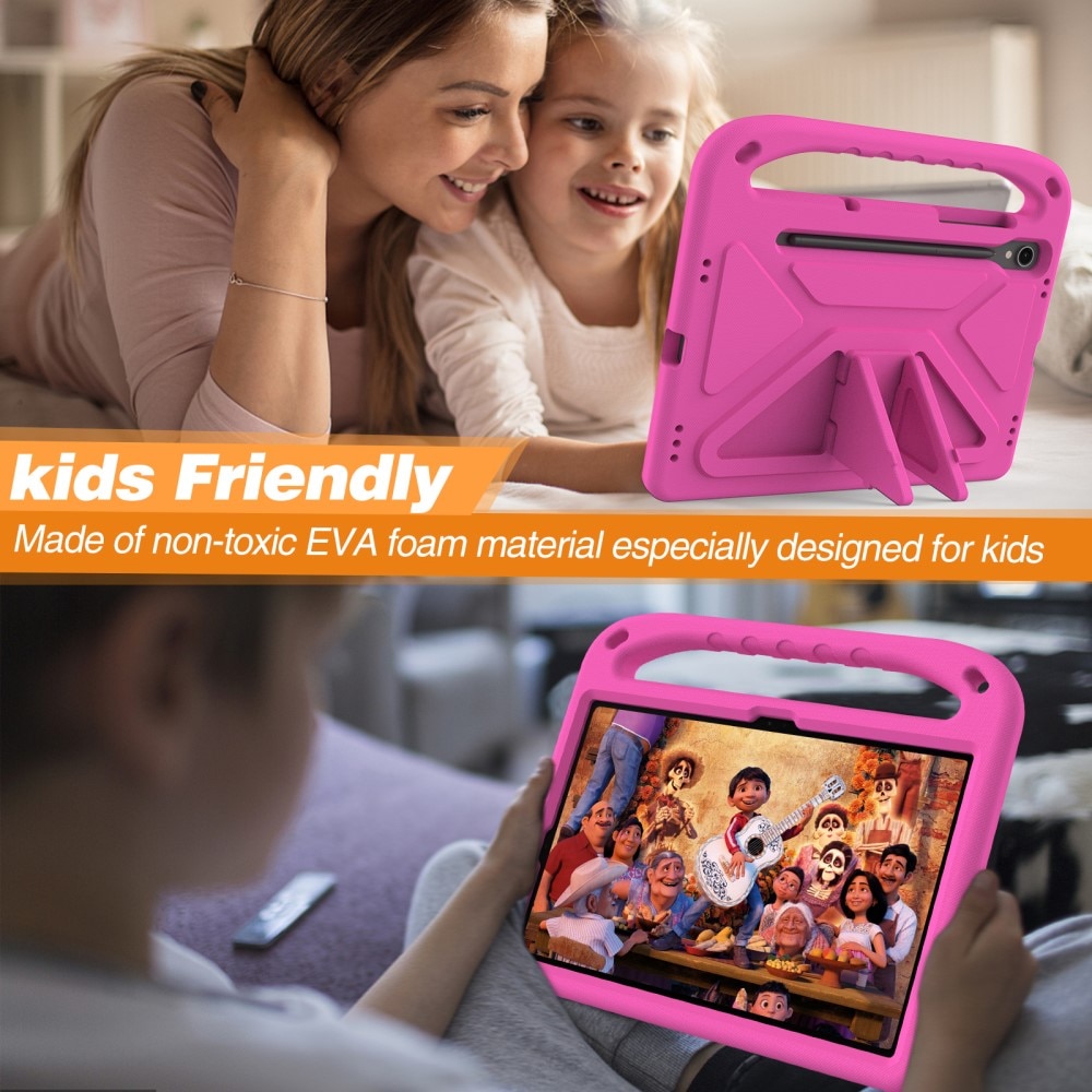 Funda EVA con asa para niños para Samsung Galaxy Tab S7 rosado