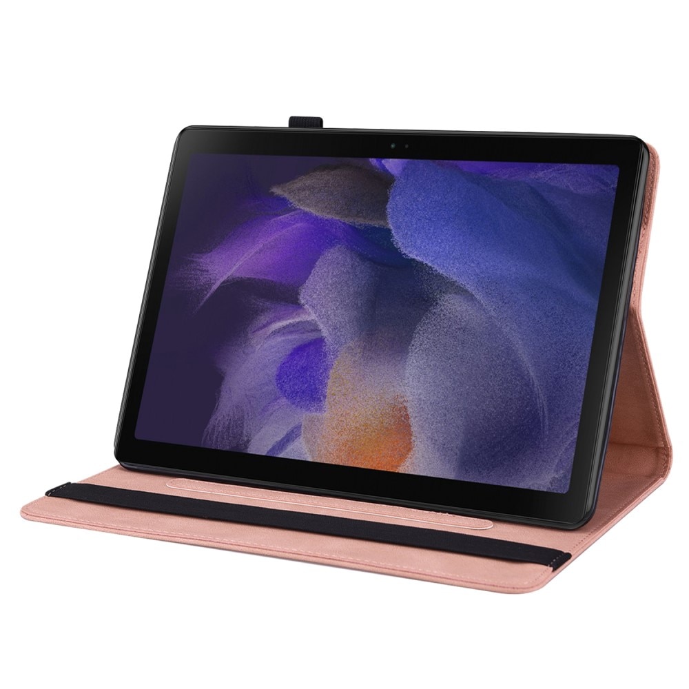 Funda de cuero con mariposas Samsung Galaxy Tab A9 rosado