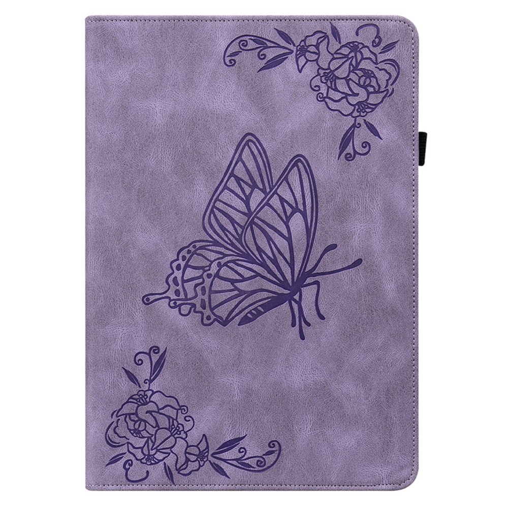Funda de cuero con mariposas  Lenovo Tab M10 5G Púrpura