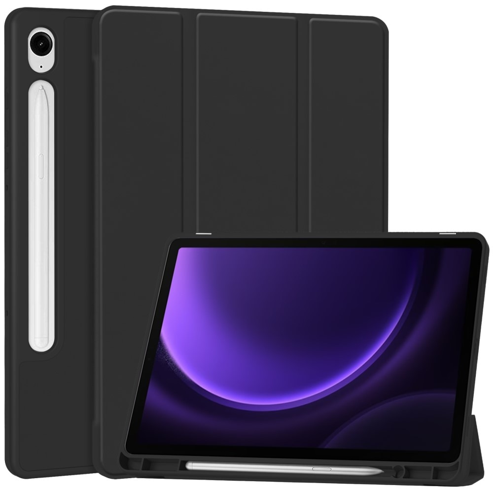 Funda Tri-Fold con portalápices Samsung Galaxy Tab S9 FE negro