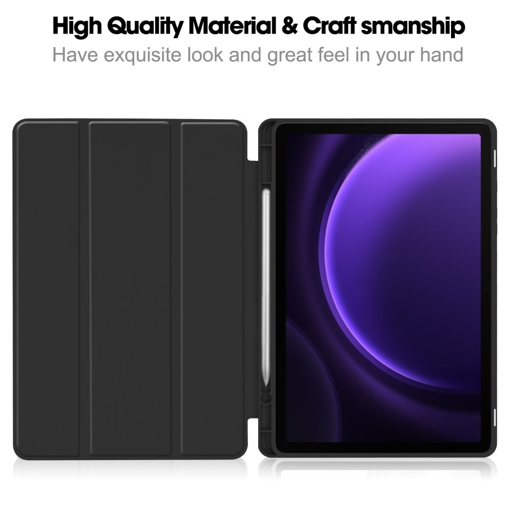 Funda Tri-Fold con portalápices Samsung Galaxy Tab S10 FEs negro