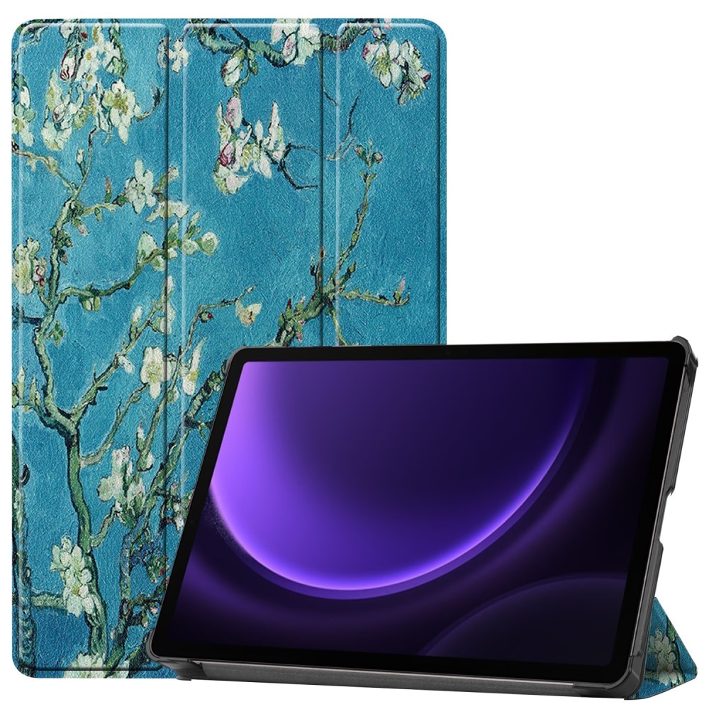 Funda Tri-Fold Samsung Galaxy Tab S9 FE Plus Flores de cerezo