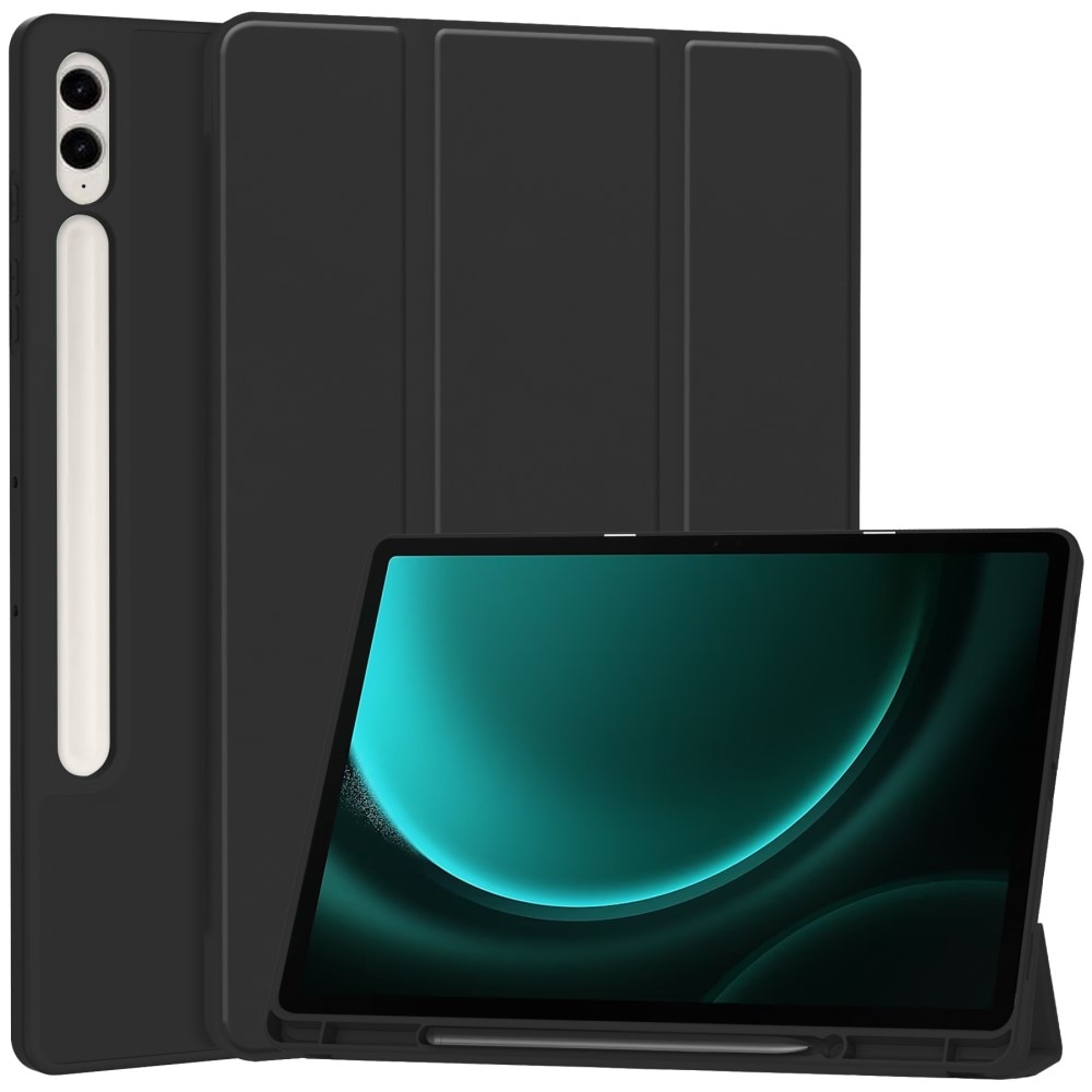 Funda Tri-Fold con portalápices Samsung Galaxy Tab S9 FE Plus negro