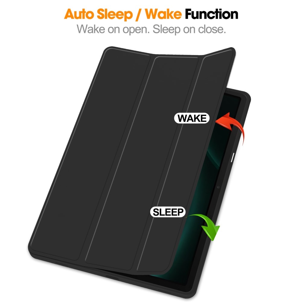 Funda Tri-Fold con portalápices Samsung Galaxy Tab S9 FE Pluss Negro