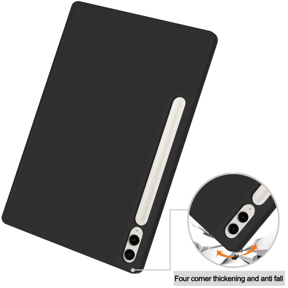 Funda Tri-Fold con portalápices Samsung Galaxy Tab S9 FE Pluss Negro